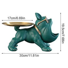 30cm Bulldog Dog Statue Storage Box – Resin Puppy Figurine Home Decor for Living Room