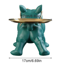 30cm Bulldog Dog Statue Storage Box – Resin Puppy Figurine Home Decor for Living Room