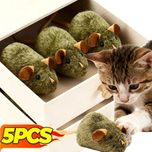 Plush Mouse Cat Toy | Interactive Squeaky Kitten Chew Toy (1–5pcs)