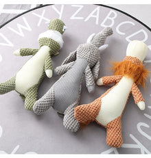 Cartoon Plush Dog Squeaky Toy | Soft Chew & Teeth Grinding Toy for Small Dogs